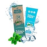 DENTAL DELIGHT 1 x Zahncreme Polar Punch Minze-Gletscher Geschmack, vegan klimaneutral ohne Mikroplastik