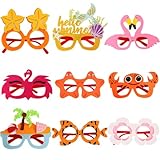 Party-Sonnenbrille, Party-Sonnenbrille für Erwachsene, 9 x Pool-Dekoration für den , Sonnenbrille, coole hawaiianische Gase mit lustigem Thema für Kreuzfahrten, Camping