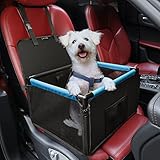 KYG Hunde Autositz, Hundesitz Auto Rückbank für kleine & mittlere Hunde Robust, Doppelseitig nutzbares Kissen, Zwei Sicherheitsgurte, Waschbar, Autositz Hund, Hundeautositz, Hundekorb Auto