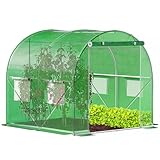 Gewächshaus Klein Foliengewächshaus - Tomatenhaus mit robuster Gewächshaus Folie | Balkon Gewächshaus Winterfest | Folientunnel Tomatengewächshaus Greenhouse für Garten