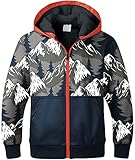 LLdress Fleecejacke Jungen Kapuzenpullover Mit Zipper Kinder Hoodie Warm Kapuzenjacke Causal Winter Ourdoor Sweatjacke Mit Fleecefutter Hooded Jacken für Junge(S-Gletscher)