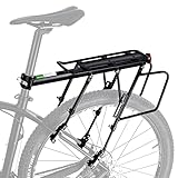 ROCKBROS Fahrradträger hinten, Schnellentriegelung, 25 kg Tragkraft, Fahrrad-Heckträger, verstellbarer Fahrradträger aus Aluminiumlegierung für 66-73,7 cm MTB, Rennrad, E-Bike