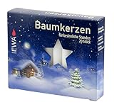 20er Pack Baumkerzen weiß ca. 13 x 105 mm (20 x 20 Stück) Weihnachtskerzen, Christbaumkerzen, Pyramidenkerzen
