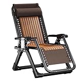 Dyqyym Klappbare Gartenstühle, Liegestühle für den Außenbereich mit Getränkehalter und verstellbarem Skulrest-Kissen – Sonnenliegen für Garten und Terrasse