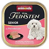 animonda Vom Feinsten Senior mit Putenherzen (22 x 150 g), Hundenassfutter für ältere Hunde ab 7 Jahren, Nassfutter für Hunde mit fein-stückigen Pasteten, Senior Hundefutter ohne Getreide