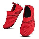SAGUARO Mädchen Hausschuhe Kinder Pantoffeln Jungen Slippers rutschfest Yoga Kleinkinder Schuhe Unisex-Baby Indoor Weich Walkingschuhe Hüttenschuhe Red 30/31 EU