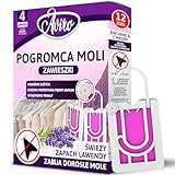 Aviro Kleidermottenfalle – Mottenschutz für Kleiderschrank. 4 Stück Mottenfalle-Hänger mit natürlichem Lavendelduft, wirksam gegen Kleidermotten für Kleidung – bis zu 3 Monaten Schutz, frischer Duft