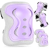Knieschoner Kinder Schonersets für Kinder Ab 3 Jahre Knieschützer Inline Skates Schoner für Skateboard Roller Fahren Outdoor Sport (Lila)