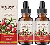 2Pc Pomegranate Seed Oil | 60ml Cold Pressed Pomegranate E-ssential Oil | Tiefenwirksame Feuchtigkeitsspendende Granatapfelkernöl Bio | Natürliche Rizinusöls Kaltgepresst Jojoba Bio für Frauen