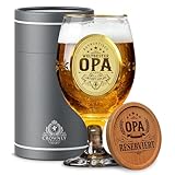 Kies CROWNLY CRYSTAL® Personalisierte Geschenke für Opa Bierglas Mit Gravur Ruhestand Weihnachtsgeschenke für Männer Geburtstagsgeschenk für Geburtstag