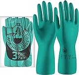 ACE Heisenberg Chemie-Handschuh - 3 Paar Lange, gefütterte Chemikalien-Schutz-Handschuhe - EN 388/374-10/XL (3er Pack)