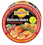 4er Pack SUNTAT Weiße Bohnen in Tomatensoße vegan, 4x 280g