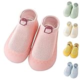 Krabbelschuhe Kinder Lauflernschuhe Baby Zehen und Fersenschutz Hüttenschuhe Sockenschuhe Mädchen Junge Hausschuhe Turnschläppchen Kinderhausschuhe maximale Sicherheit Rutschfeste Lauflerner Schuhe