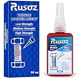 Rusoz Schraubensicherung Niedrigfester 50ml Schraubenkleber für Schrauben M6-M20 Universell Schraubensicherungslack Flüssigkleber für Abdichten und Verriegeln (Blau)