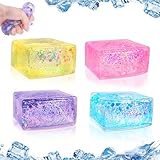 4 Stück Eiswürfel Anti Stress Bälle,Stressballs für Kinder und Erwachsene Fidget Spielzeug,Eiswürfel Fidget Toy,Antistressball zum Kneten,Verwendet Anti Stress Spielzeug für Angst und Stressabba