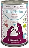 Herrmanns Bio Hundefutter Huhn Menu 1 mit Reis, Karotte, Leinoel 400 g, 12er Pack (12 x 400 g)