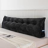 ZOEMO Große Nackenrolle, dreieckiges Kopfteil, Keil-Rückenlehne, Positionierungsstütze, Bettruhe, Lesekissen, Kopfteil, Keilkissen für Tagesbett, Etagenbett mit abnehmbarem Bezug