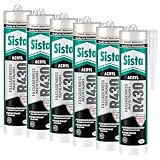 Sista R430 Fassaden-Rissdichter, elastischer Acrylat-Dichtstoff zum Verschlißen von Putz- und Mauerwerksrissen, selbsthaftend und überstreichbar, 6x 300ml