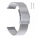 EACHE Mesh Uhrenarmband 20mm Edelstahl für Herren Damen Schnellverschluss verstellbare Mesh Uhrenarmbänder Silber für LG Watch