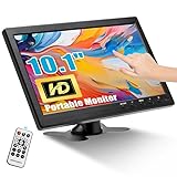 CAMECHO 10.1 Zoll Mini Monitor,1080P Full HD（1024 X 600 16:9, Panorama mit HDMI/BNC/AV/VGA/USB Monitor für PC DVD TV Gaming Geräte