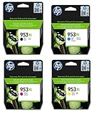 HP 953XL Multipack Druckerpatronen (mit hohe Reichweite für HP Officejet Pro) Schwarz, Magenta, Gelb, Cyan