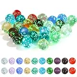 Glasmurmeln 20 Stück Bunt 16mm Leuchtmurmeln Kinder Im Dunkeln Leuchten für Murmelspiel Marmorbahn-Spiel Heimdekoration 10 Farben