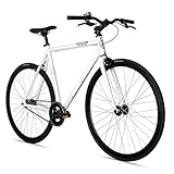 Bergsteiger Kyoto 28 Zoll Singlespeed Fixie Fahrrad, Aluminium Rahmen, Flip-Flop-Nabe, Retro-Design, Fixed Gear, Urban Bike für Herren & Damen