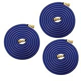 iplusmile 3st Teleskopschlauch Erweiterbarer Gartenschlauch Einziehbarer Gartenschlauch Erweiterbarer Wasserschlauch Hochleistungsschlauch Außenschlauch Flexibler Gartenschlauch Pte Blue