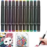 Graffiti Stifte, Marker Pens, Filzstifte, Marker Set,Marker Stifte Set,Twin Tip Marker Stifte Set,Graffiti Pens Marker,Bunte Alkohol Marker,Alkohol Marker,Alkoholmarker Stifte,Twin Marker Set,12 Stück