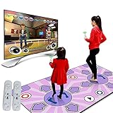 Tanzmatte für TV, Elektronische Tanzmatte für und Erwachsene, Tanzspiel Dance Pad, Kabellose rutschfeste Tänzer-Step-Pads, Tanzmatte für Zwei Benutzer Geschenk für Mädchen