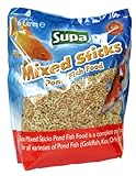 SUPA Gemischte Koi- und Teichstäbchen für Goldfische, 6-Liter-Beutel, hochwertiges Fischfutter für eine ausgewogene Ernährung