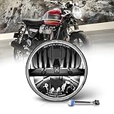 CO LIGHT 7 Zoll LED Scheinwerfer Motorrad, 12/24v 7'' Rund LED Zusatzscheinwerfer 12000LM IP68 E9 Frontscheinwerfer für Motorrad Auto Sofort einsetzbar