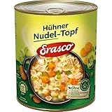 Erasco Hühner Nudel-Topf (1 x 800g), In rund 5 Minuten fertig – Mit zartem Hühnerfleisch und Nudeln – Ohne Schnickschnack - Einfach lecker