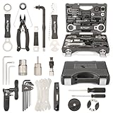 BIKE HAND Fahrrad Werkzeugkoffer,Fahrradwerkzeug Komplett Set,22 Teilig Profi Reparaturset mit Tragekoffer,ReparaturSchwarz