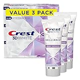 Crest Toothpaste 3D White Brilliance Vibrant Peppermint, 4.1oz (Pack of 3)