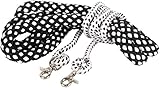 Reitsport Amesbichler Harry`s Horse Longierhilfe Hilfslonge aus Baumwolle Gr. L mit Karabiner Trainingshilfe Pferd Soft schwarz/weiß
