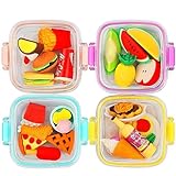 Halobios Schöne Radiergummi, 4-Boxen von Kunststoff Bleistift Radiergummi, niedliche Kinder Radiergummi, Bleistift Radiergummi und Radiergummi Sets, geeignet zum Lernen, Malen, Spielen und Geschenke