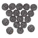 ELAYARD 39 Stück Teiliges Natürliche Vulkansteine Schwarz Lavasteine Diffuser Aromatherapie Duftstein Ätherische Öle Langlebig Wiederverwendbar für Raum Atmosphäre