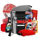 Auto Wascheimer Set: Sonax Waschset (3,5GAL) Schmutzsieb & Deckel für die Auto Handwäsche - Shampoo + Detailer + FelgenBeast - schonende Reinigung & Pflege für Lack & Felgen - Auto waschen | 11-teilig