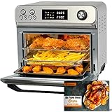 HYSapientia® 24L Heißluftfritteuse xxl，minibackofen mit umluft 1800W,mini backofen camping grill umluft mit kochplatten,heißluftofen 10 Programme,pizzaofen,Airfryer xxl