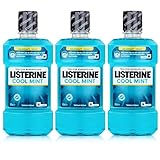 LISTERINE Cool Mint | Antibakterielle Mundspülung mit frischem Minzgeschmack | Für gesunde Zähne | 3er Pack (3 x 500 ml)