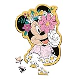 Trefl – Konturenpuzzle aus Holz: Disney, Minnie Mouse: In der Welt von Minnie – 50 Elemente, Wood Craft Junior, Unregelmäßige Formen, 10 Figuren, Modernes Puzzlespiel, Spiel für Kinder ab 5 Jahren