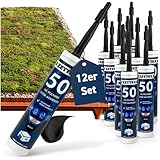 Zettex MS50 EPDM Abdichtungskleber – 12 x 290ml / elastischer EPDM Kleber für Dachabdichtungen/EPDM Folienkleber