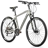 Leaderfox 28 Zoll Crossrad Leader Fox Toscana MTB Bike Shimano 27 Gang Disc Silber Rh 48cm, K23/1/4/1/1/19