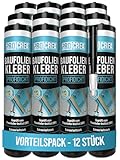 PROCREA® 12x Premium Folienkleber für Dampfsperre 'Profidicht' [Luftdicht nach DIN 4108] Dauerelastische Kleb- & Dichtmasse für Dampfbremsen, Dampfsperrfolien in Profi-Qualität - Made In Germany