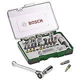 Bosch 27tlg. Schrauberbit und Ratschen-Set (PH, PZ, Hex, T, S-Bit, Zubehör Bohrschrauber und Schraubendreher)