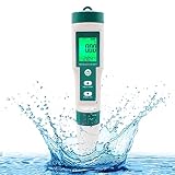 PH Messgerät, PH Meter, 7 in 1 TDS/EC/Salzgehalt/ORP/S.G/Temperatur/PH Tester, mit Hintergrundbeleuchtung, hohe Präzision, geeignet für Trinkwasser Schwimmbäder Aquarien Laboratorien