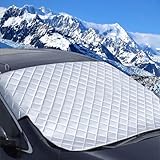 BOOSHMall Frontscheibenabdeckung, Ultra-Dick Scheibenabdeckung Auto, Windschutzscheiben Abdeckung Winter, Sonnenschutz Auto FüR Die Gegen Schnee, EIS, Frost, Staub, 150 * 100