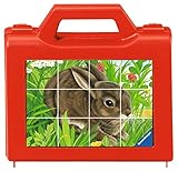 Ravensburger Kinderpuzzle - 07412 Tiere - Würfelpuzzle mit 12 Teilen, Puzzle für Kinder ab 4 Jahren