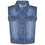 A2Z 4 Kids Mädchen Jeansjacke Stilvoll Vielseitig Ärmellos Schule Weste Jacke - Denim Jacket JK17 Mid Blue 13